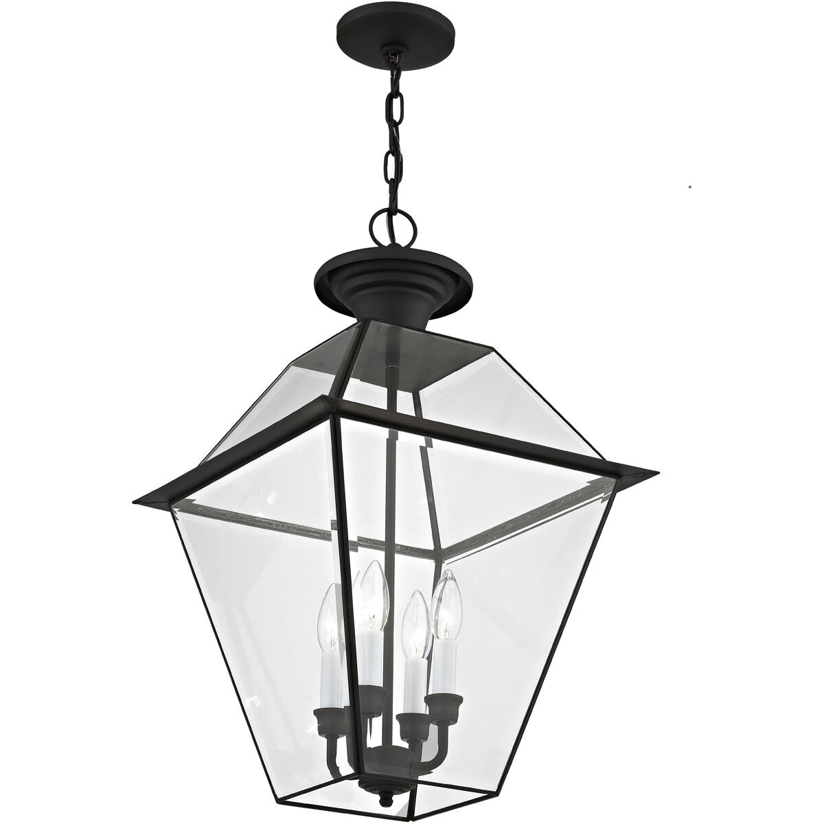 Westover 4 Light 15 inch Black Outdoor Pendant Lantern