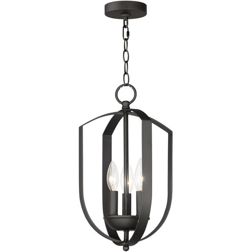 Provident 3 Light 10 inch Black Chandelier Ceiling Light