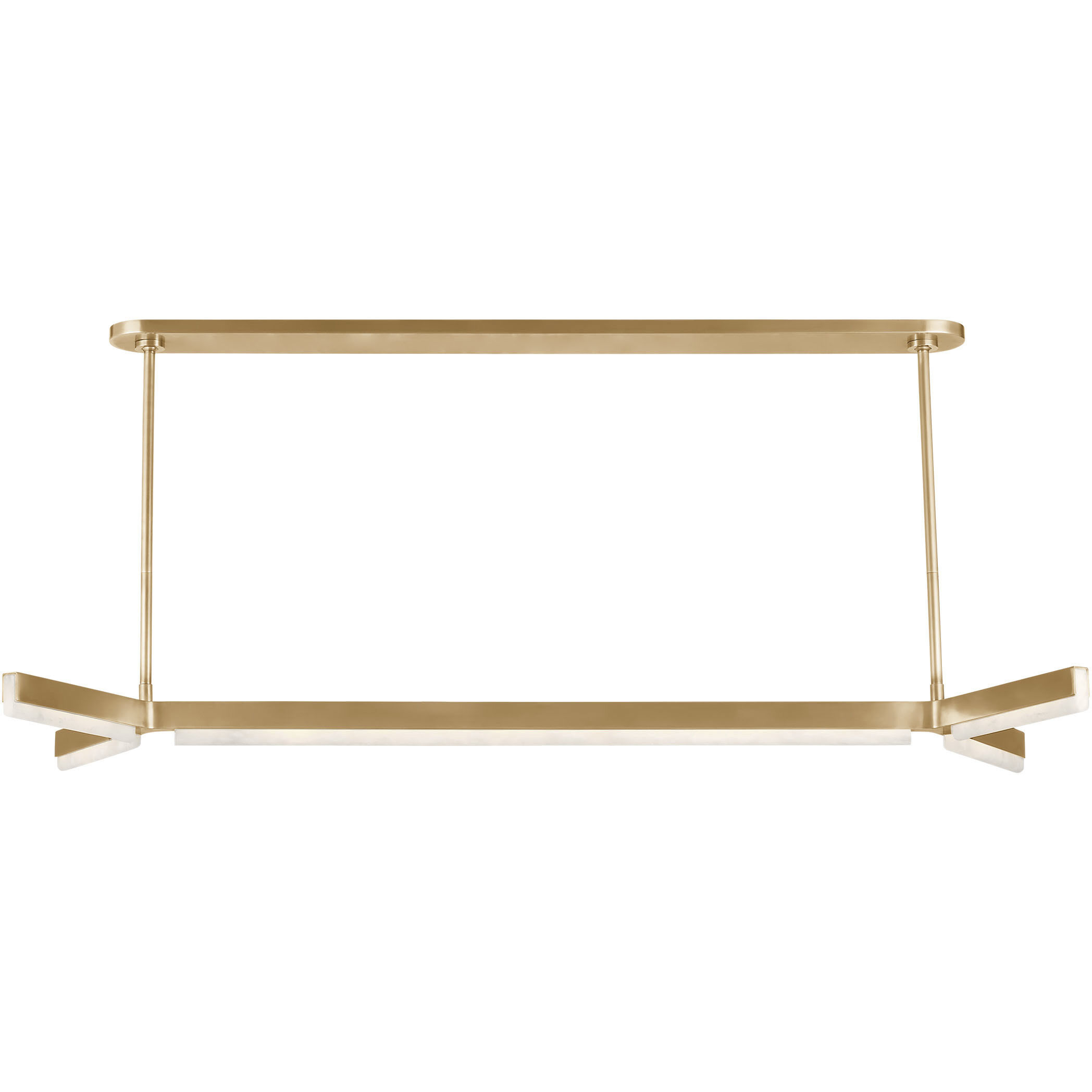 Kelly by Kelly Wearstler Linea Linear Chandelier Ceiling Light in Hand Rubbed Antique Brass
