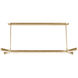 Kelly by Kelly Wearstler Linea Linear Chandelier Ceiling Light in Hand Rubbed Antique Brass