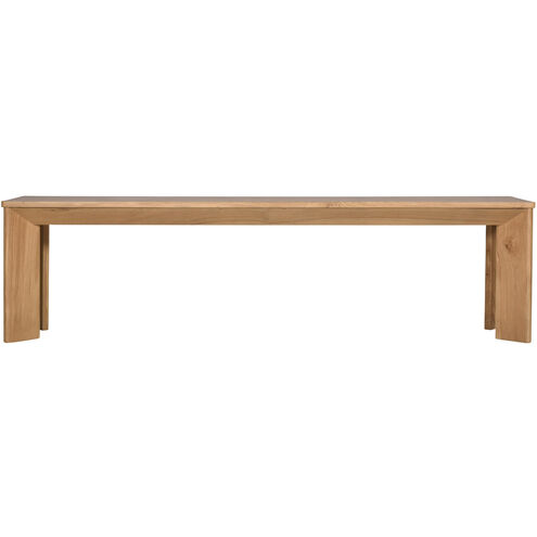 Angle Natural Dining Bench, Large