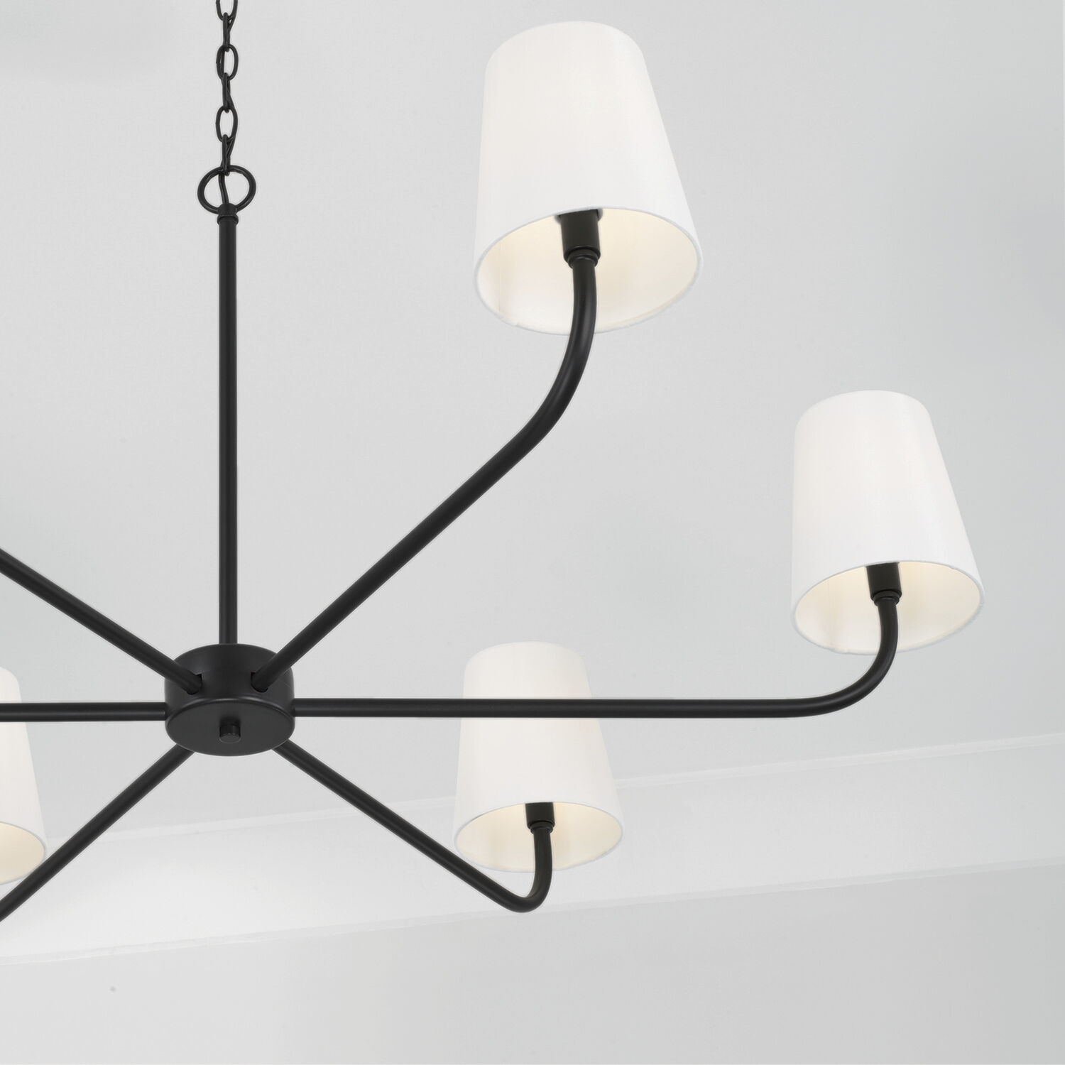 Brody 6 Light 47 inch Matte Black Chandelier Ceiling Light
