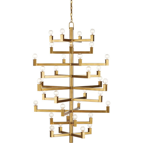 Andre 36 Light 38 inch Brass Chandelier Ceiling Light, Large