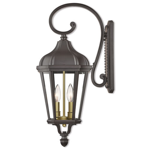 Morgan 2 Light 24 inch Bronze Outdoor Wall Lantern