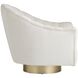 Springsteen Snow and Champagne Swivel Chair
