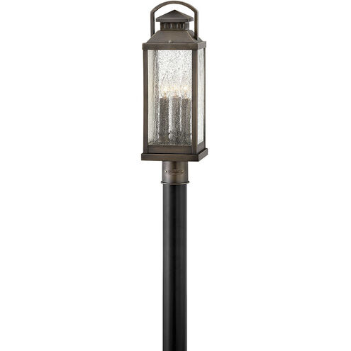 Heritage Revere 3 Light 22.25 inch Blackened Brass Outdoor Post Mount Lantern