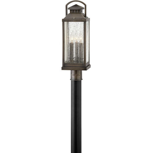 Heritage Revere LED 22 inch Blackened Brass Outdoor Post Mount Lantern