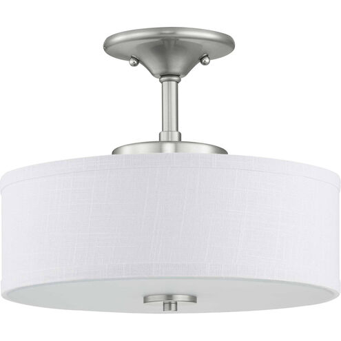 Gilchrist LED 13 inch Brushed Nickel Semi-Flush Mount Ceiling Light, Progress LED