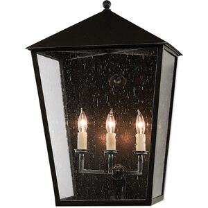 Bening 3 Light 22.25 inch Midnight Outdoor Wall Sconce, Large