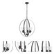Neighborhood Tyler 3 Light 21 inch Flat Black Foyer Light Ceiling Light in Clear Seeded, Neighborhood Collection