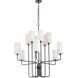 Charlotte 12 Light 37 inch Matte Black Chandelier Ceiling Light
