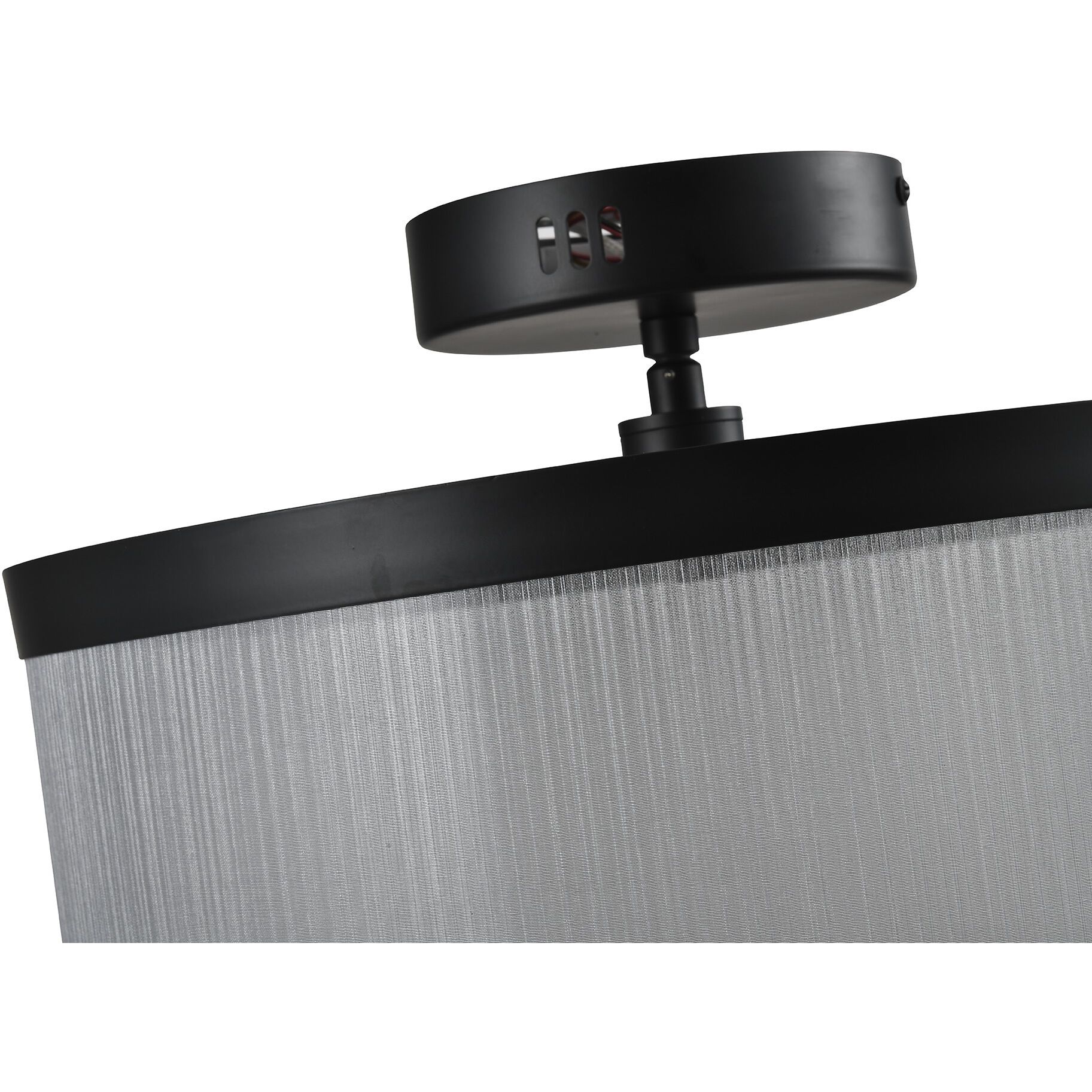 Cora LED 14.96 inch Black and Black Semi Flush Mount Ceiling Light