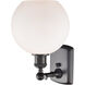 Ballston Athens LED 8 inch Oil Rubbed Bronze Sconce Wall Light in Matte White Glass, Ballston