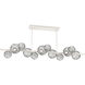 Gaia LED 72 inch Salt White Chandelier Ceiling Light in Smoke, 2700K LED, Twisted Branch