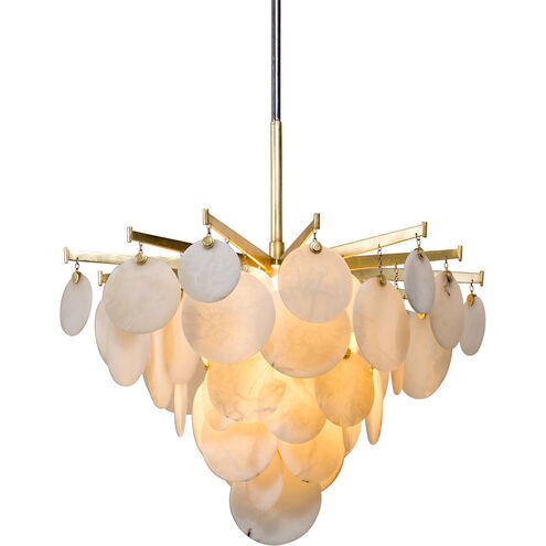 Serenity 1 Light 28 inch Gold Leaf Chandelier Ceiling Light