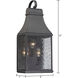 Forged Jefferson 3 Light 22 inch Charcoal Outdoor Wall Sconce