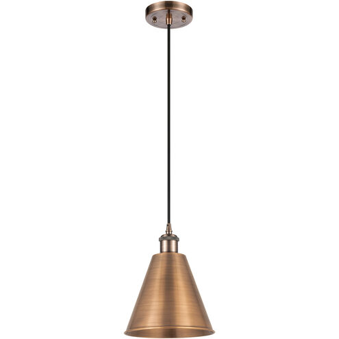 Ballston Cone 1 Light 8 inch Antique Copper Mini Pendant Ceiling Light