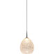 Vibe LED 5.5 inch Matte Chrome Small Pendant Ceiling Light in Ice Glass