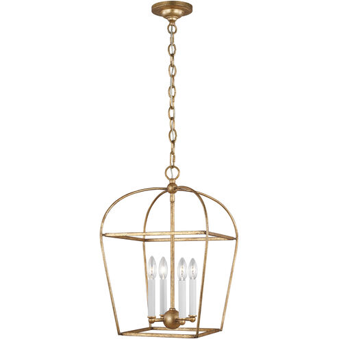 C&M by Chapman & Myers Stonington 4 Light 13.38 inch Antique Gild Hanging Lantern Ceiling Light