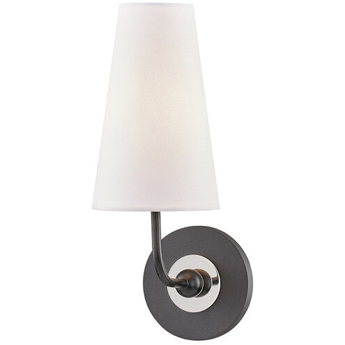 Merri 1 Light 5 inch Polished Nickel / Black Wall Sconce Wall Light in Polished Nickel and Black