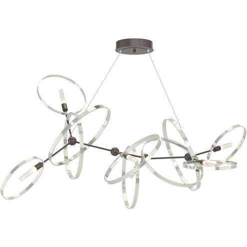 Celesse 6 Light 59.7 inch Dark Smoke and Sterling Pendant Ceiling Light in Dark Smoke/Sterling