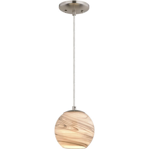 Milano LED 6.25 inch Satin Nickel Mini Pendant Ceiling Light