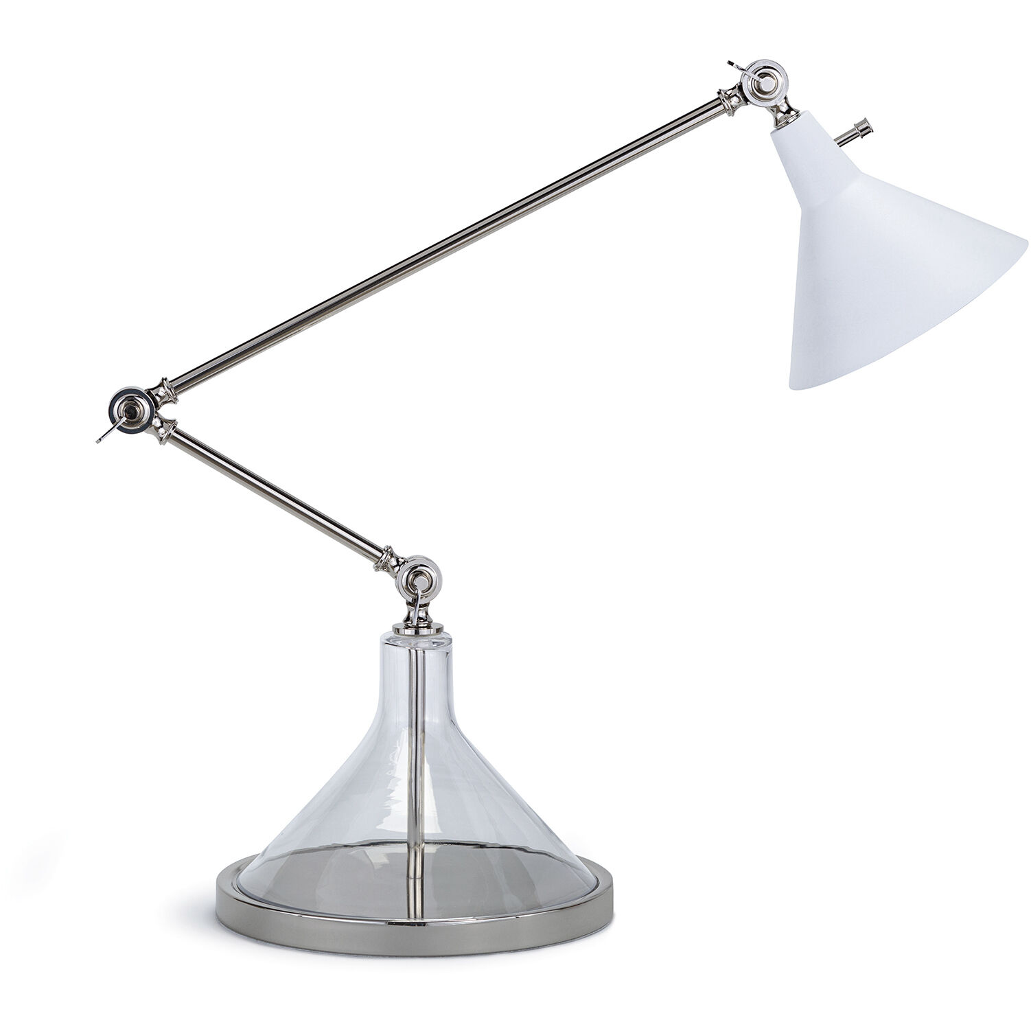 Ibis 39.5 inch 40.00 watt Polished Nickel and White Task Lamp Portable Light