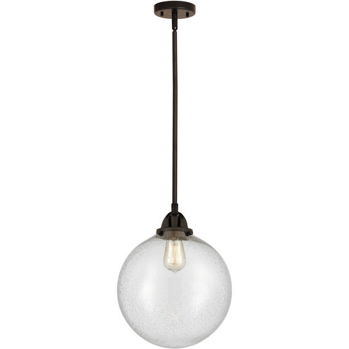Nouveau 2 Beacon LED 12 inch Oil Rubbed Bronze Mini Pendant Ceiling Light in Seedy