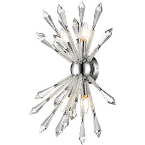 Soleia 4 Light 9.63 inch Chrome Wall Sconce Wall Light in 7.2