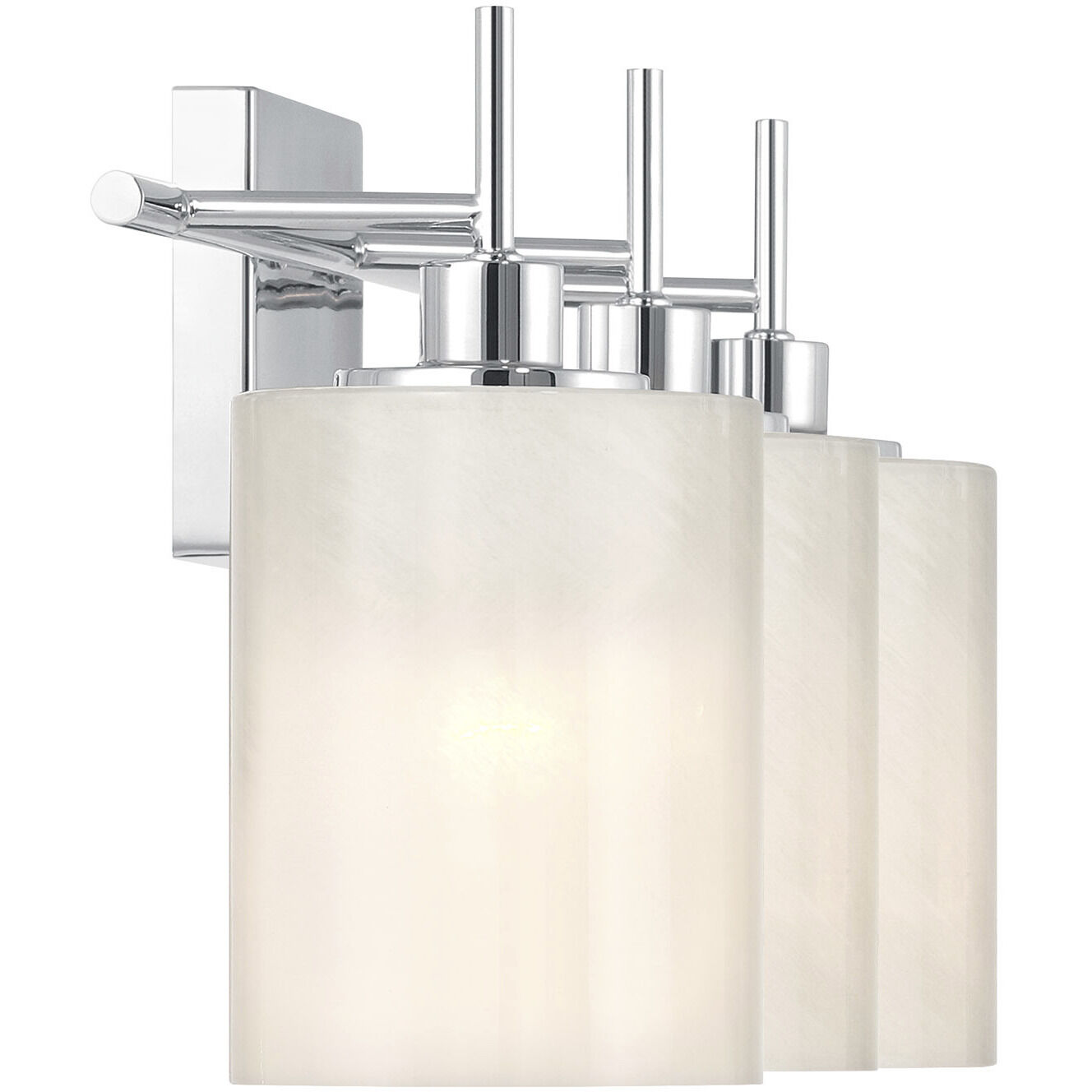 Modern 3 Light 22 inch Chrome Bathroom Vanity Light Wall Light