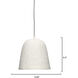 Tablet 1 Light 10 inch Off White Pendant Ceiling Light