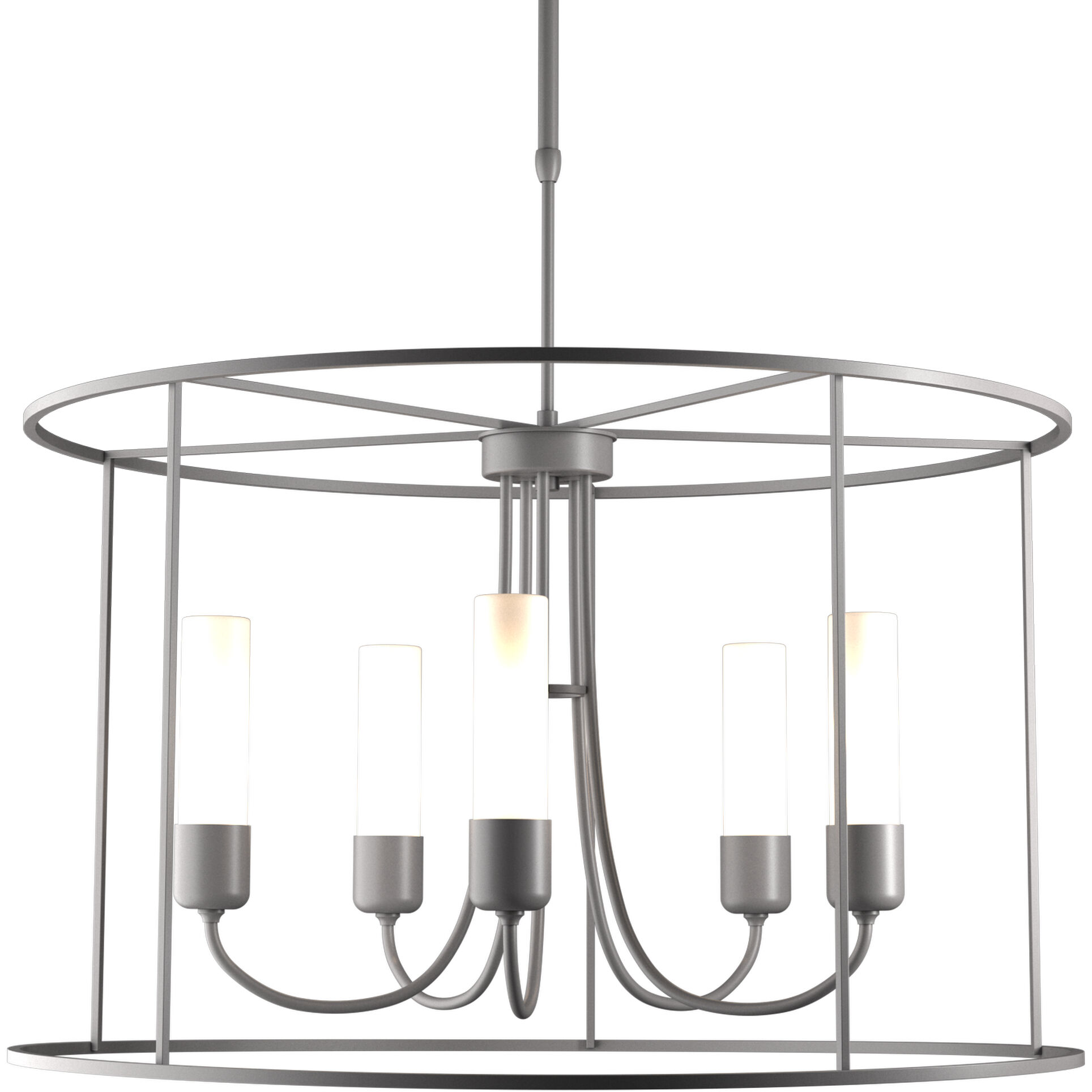 Portico 5 Light 32 inch Coastal Burnished Steel Outdoor Pendant in Opal, Drum