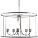 Portico 5 Light 32 inch Coastal Burnished Steel Outdoor Pendant, Drum