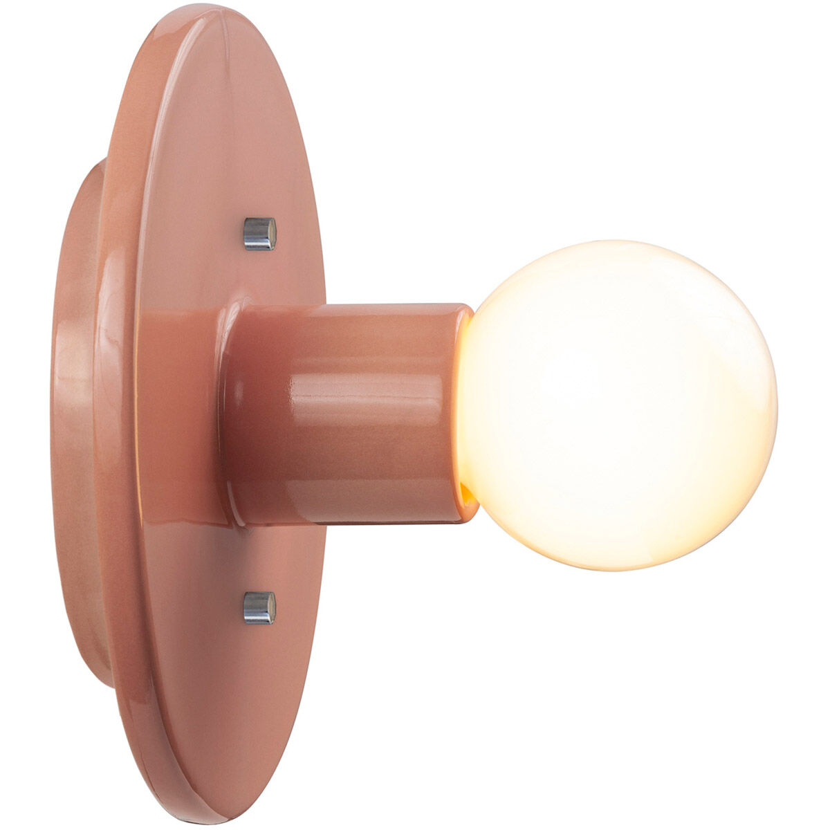 Ambiance Collection 1 Light Gloss Blush Wall Sconce Wall Light