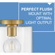 Pippa LED 8.5 inch Lacquered Brass Foyer Light Ceiling Light, Flush Mount