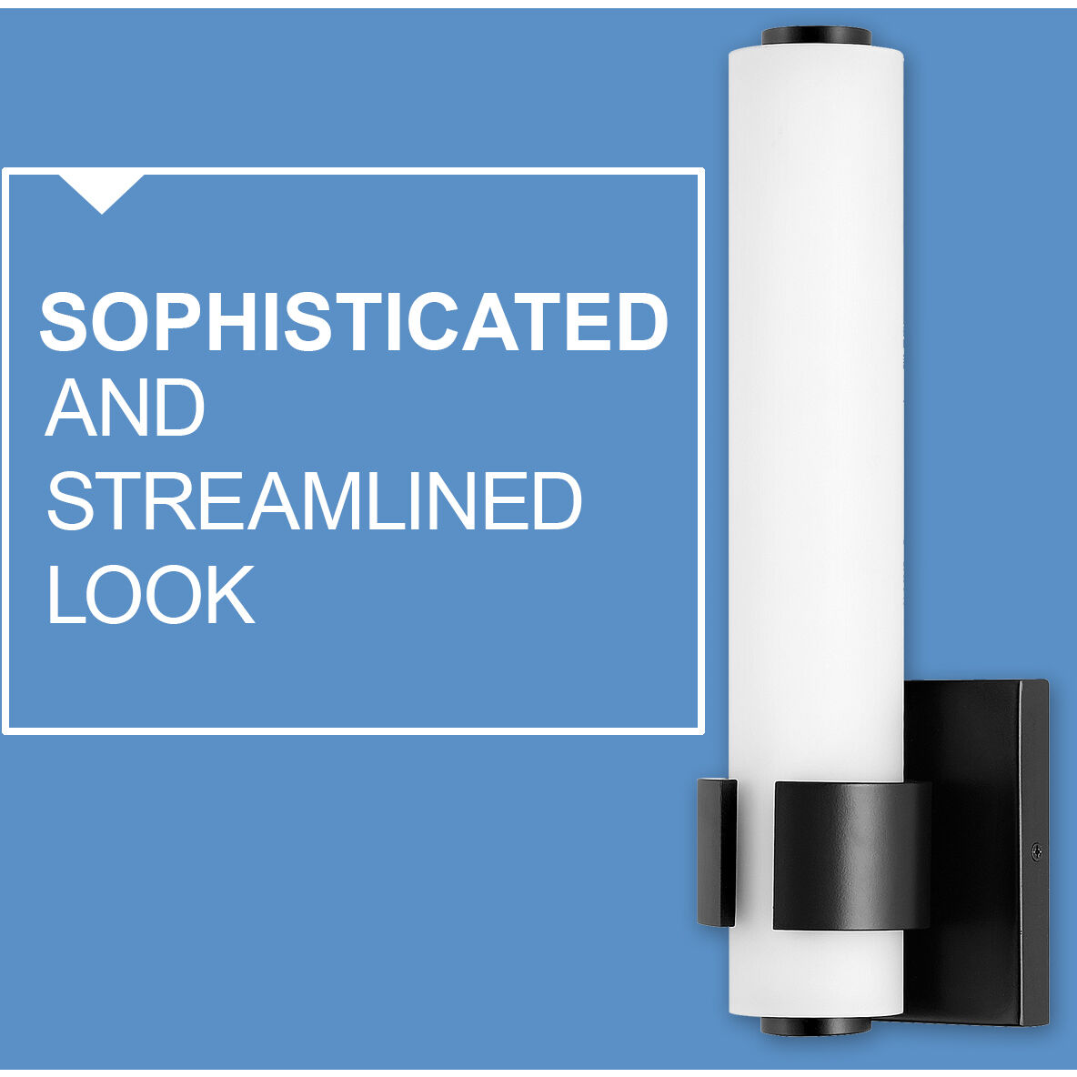 Aiden LED 23 inch Black Vanity Light Wall Light, Vertical