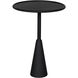 Hiro 24.5 X 17 inch Matte Black Side Table
