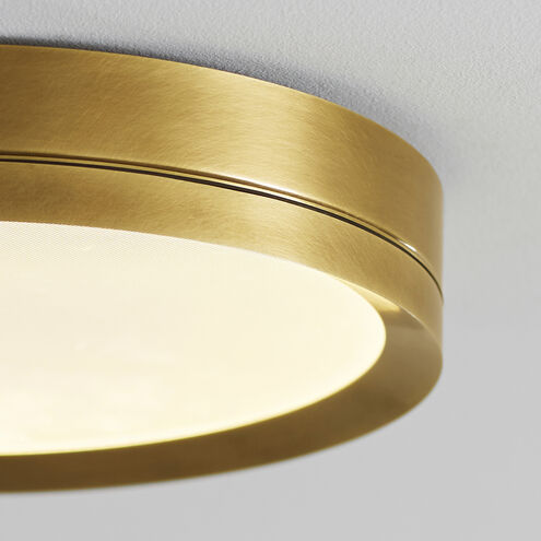 Sean Lavin Finch LED 12 inch Plated Brass Flush Mount Ceiling Light in LED 90 CRI 3000K, Integrated LED