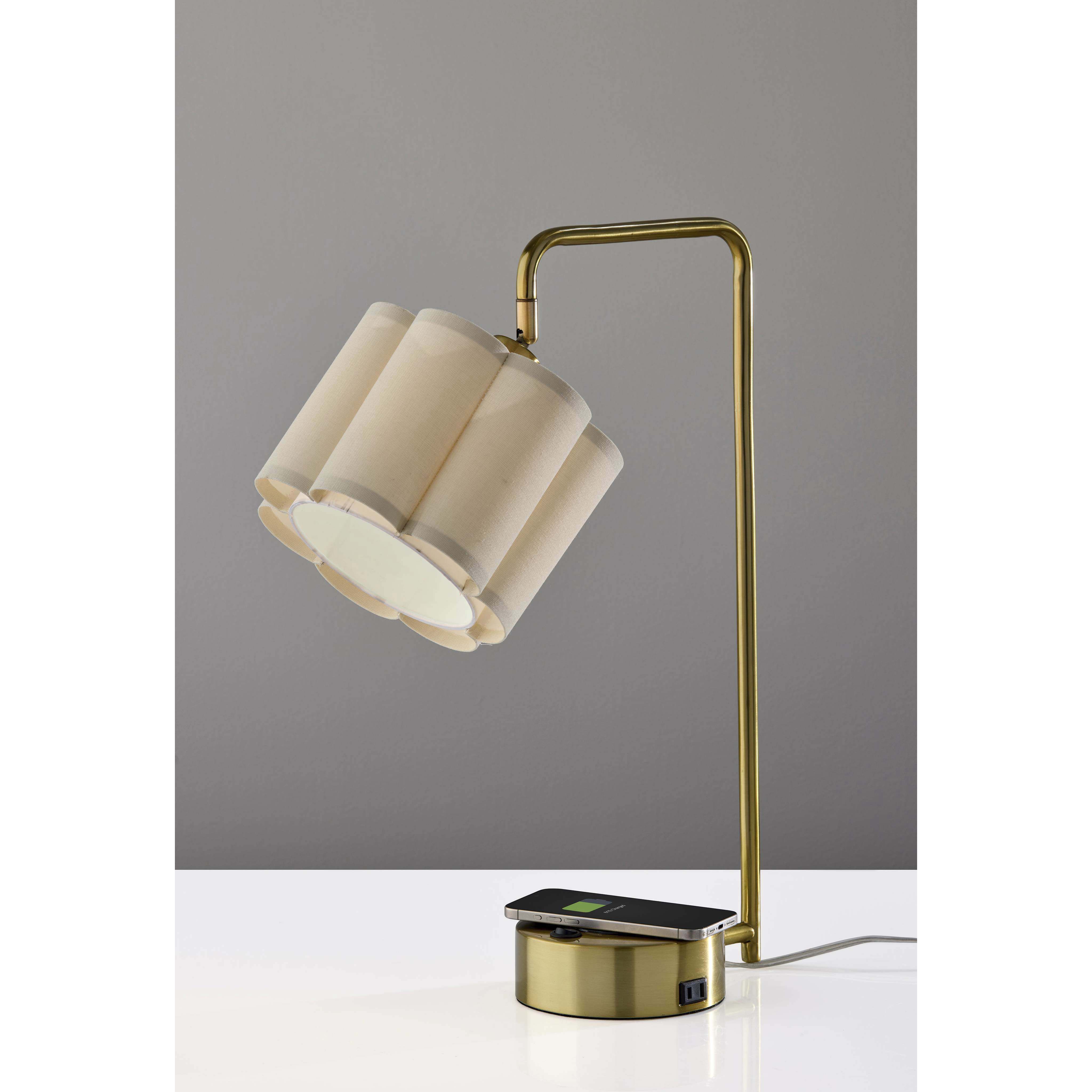 Dover 22.25 inch 60.00 watt Antique Brass Supercharger Desk Lamp Portable Light