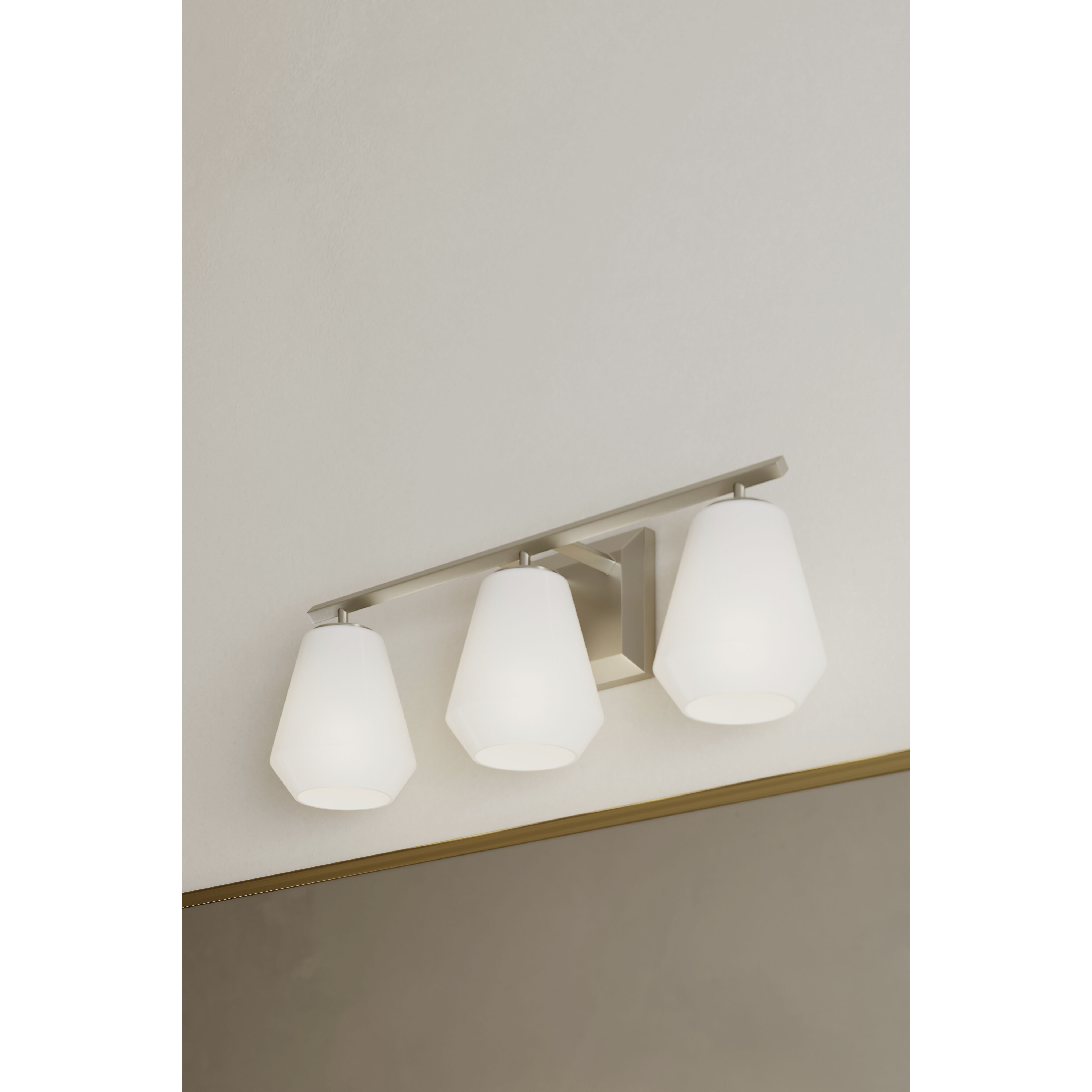 Siena 3 Light 22.75 inch Brushed Nickel Vanity Wall Light