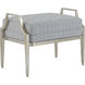 Torrey 20 inch Silver Granello Ottoman