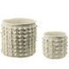 Round Cream Outdoor Planter