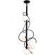 Olympus 4 Light 13.9 inch Mahogany Pendant Ceiling Light, Vertical - Open Box