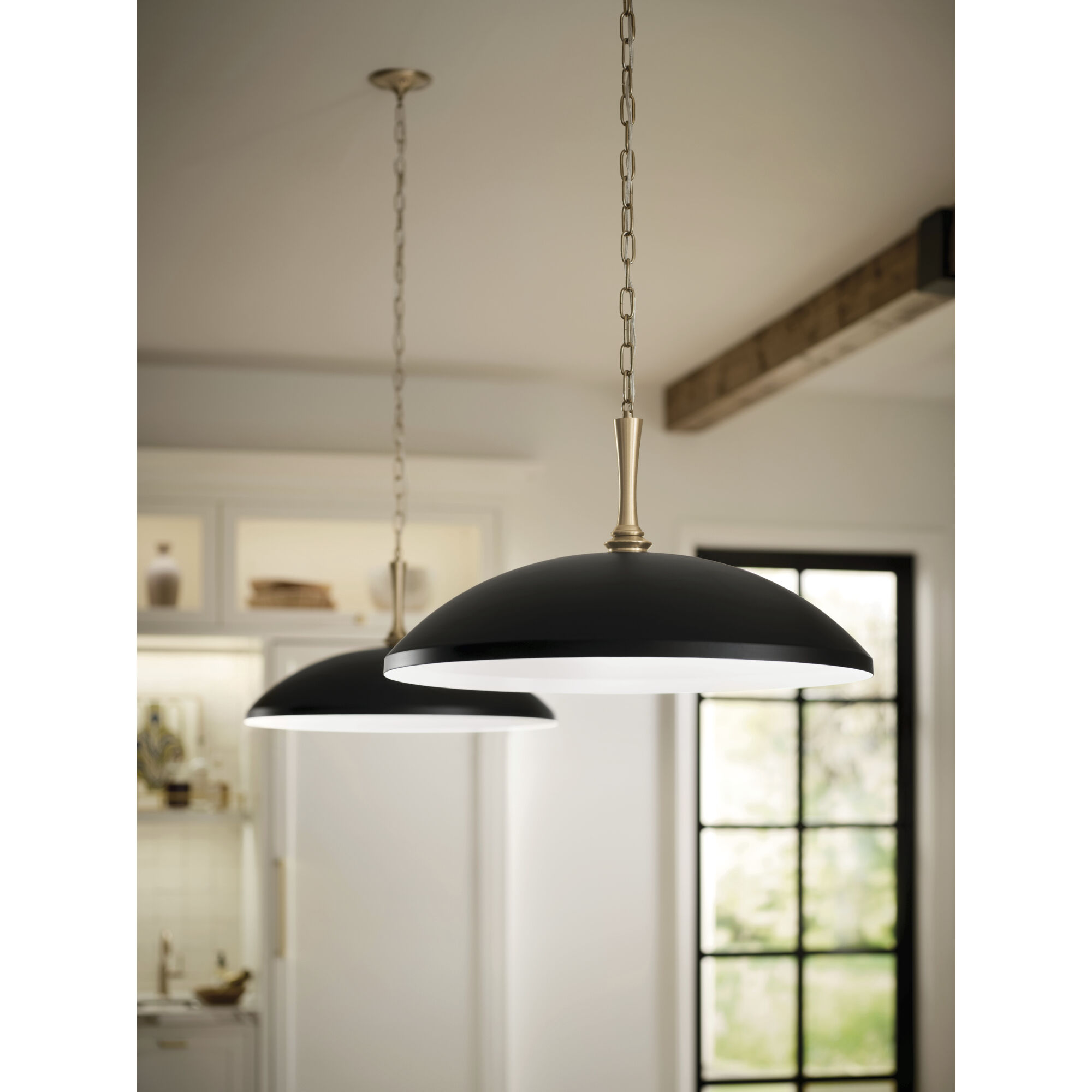 Delarosa 1 Light Black Pendant Ceiling Light