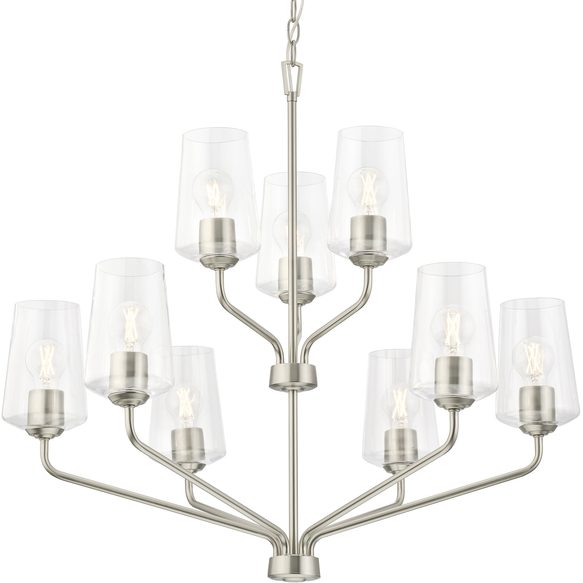 Celino 9 Light 32 inch Brushed Nickel Chandelier Ceiling Light