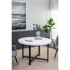 Anita 47.2 inch White Wash/Black Dining Table