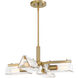 Latitude 4 Light 24 inch Brushed Gold Chandelier Ceiling Light