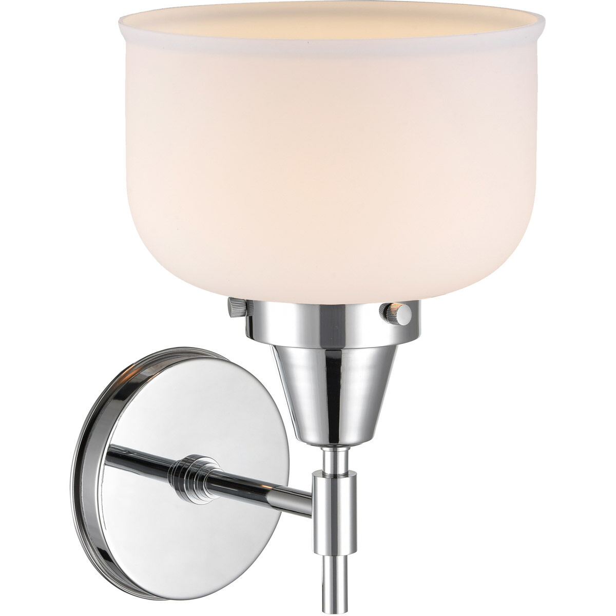 Caden 1 Light 8 inch Polished Chrome Sconce Wall Light in Matte White Glass