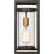Dunbroch 1 Light 13 inch Deep Bronze and Outdoor Brass Outdoor Wall Light