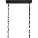 Melina 3 Light 33 inch Matte Black Linear Chandelier Ceiling Light